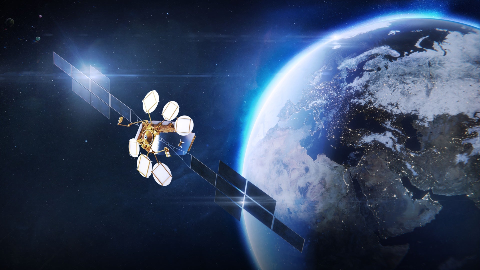 Eutelsat satellite above earth